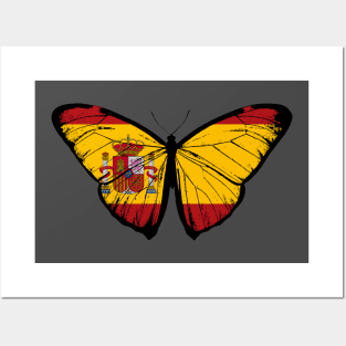 Vintage Spain Butterfly Moth | Hope For Spain and Stand with Spain Posters and Art